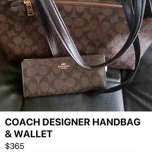 Coach designer bag and matching wallet